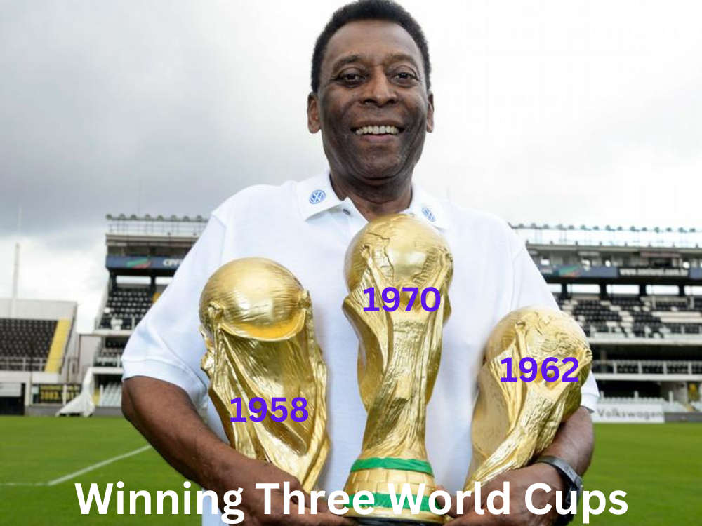 Pele Winning Three World Cups